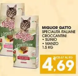 SeBón Supermercati Miglior gatto specialità italiane croccantini offerta