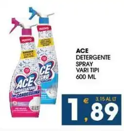 SeBón Supermercati Ace detergente spray vari tipi offerta