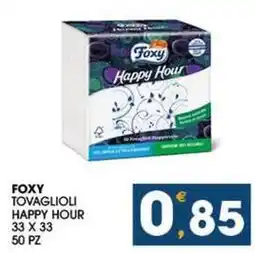 SeBón Supermercati Foxy tovaglioli happy hour 33 x 33 50 pz offerta