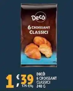Deco Supermercati Decò 6 croissant classici offerta