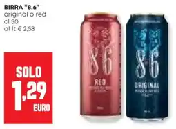 Panorama Birra "8.6" original o red offerta