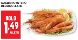 Panorama Gambero intero decongelato offerta