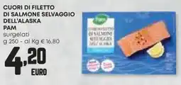 Panorama Cuori di filetto di salmone selvaggio dell'alaska PAM offerta