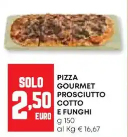 Panorama Pizza gourmet prosciutto cotto e funghi offerta