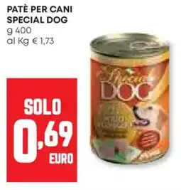 Panorama Patè per cani SPECIAL DOG offerta