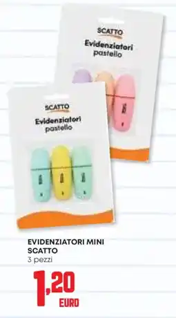 Panorama Evidenziatori mini SCATTO 3 pezzi offerta