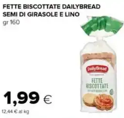 Oasi Fette biscottate dailybread semi di girasole e lino offerta