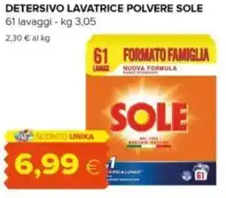 Oasi Detersivo lavatrice polvere SOLE offerta