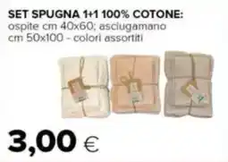 Oasi Set spugna 1+1 100% cotone offerta