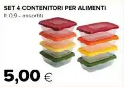 Oasi Set 4 contenitori per alimenti offerta