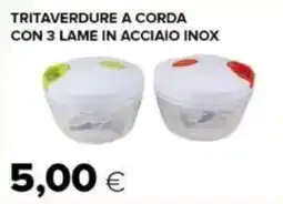 Oasi Tritaverdure a corda con 3 lame in acciaio INOX offerta