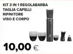 Oasi Kit 3 in 1 regolabarba taglia capelli rifinitore viso e corpo offerta