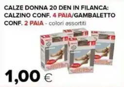 Oasi Calze donna 20 den in filanca calzino conf. 4 paia/gambaletto conf. 2 paia offerta