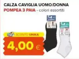 Oasi Calza caviglia uomo/donna pompea 3 paia offerta