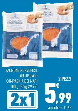 Conad Superstore Salmone norvegese affumicato COMPAGNIA DEI MARI offerta