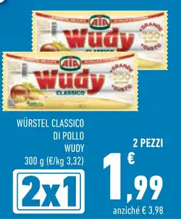 Conad Superstore Würstel classico di pollo wudy AIA offerta