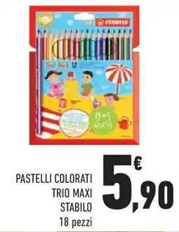 Conad Superstore Pastelli colorati trio maxi STABILO offerta