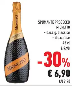 Conad Superstore Spumante prosecco MIONETTO offerta
