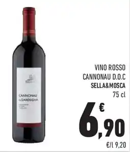 Conad Superstore Vino rosso cannonau D.O.C SELLA&MOSCA offerta