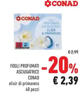 Conad Superstore Fogli profumati asciugatrice CONAD offerta