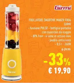 Conad Superstore Girmi frullatore smoothie maker FR04 offerta