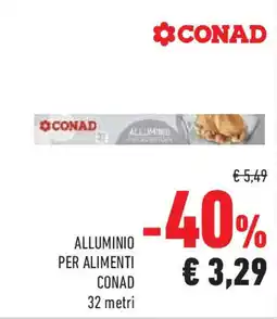Conad Superstore Alluminio per alimenti CONAD 32 metri offerta