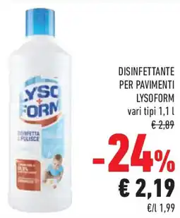 Conad Superstore Disinfettante per pavimenti LYSOFORM offerta