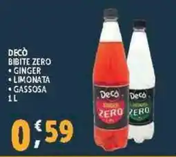 Deco Supermercati Decò bibite zero offerta