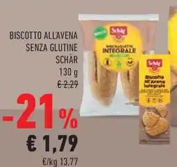 Conad Superstore Biscotto all'avena senza glutine SCHÄR offerta