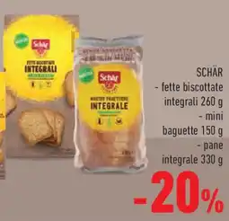 Conad Superstore SCHÄR - fette biscottate integrali-mini baguette offerta