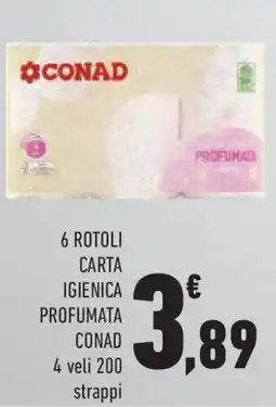 Conad Superstore 6 rotoli carta igienica profumata CONAD offerta