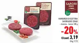 Conad Superstore Hamburger di scottona SAPORI&IDEE CONAD offerta