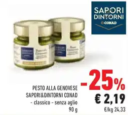 Conad Superstore Pesto alla genovese SAPORI&DINTORNI CONAD offerta