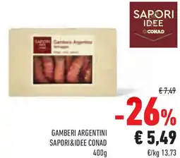 Conad Superstore Gamberi argentini SAPORI&IDEE CONAD offerta