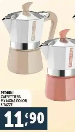 Deco Supermercati PEDRINI CAFFETTIERA MY MOKA COLOR 3 TAZZE offerta