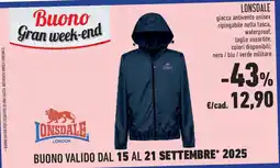 Conad Superstore LONSDALE giacca antivento unisex offerta