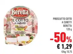 Conad Superstore Prosciutto cotto a cubetti BERETTA offerta