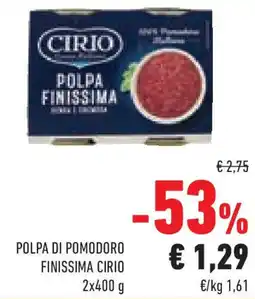 Conad Superstore Polpa di pomodoro finissima CIRIO offerta