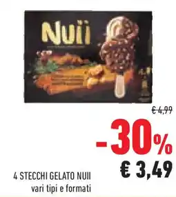Conad Superstore 4 stecchi gelato NUII offerta