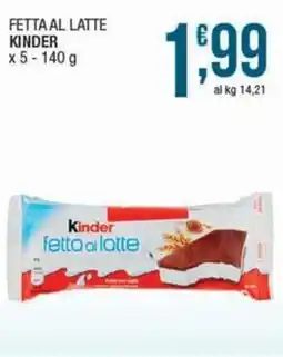 Sidis Fetta al latte KINDER x 5 offerta