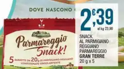 Sidis Snack al parmigiano reggiano parmareggio GRAN TERRE offerta