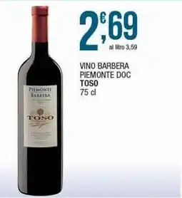 Sidis Vino barbera piemonte DOC TOSO offerta