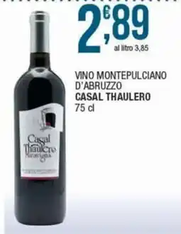 Sidis Vino montepulciano d'abruzzo CASAL THAULERO offerta