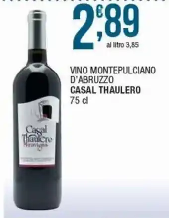 Sidis Vino montepulciano d'abruzzo CASAL THAULERO offerta