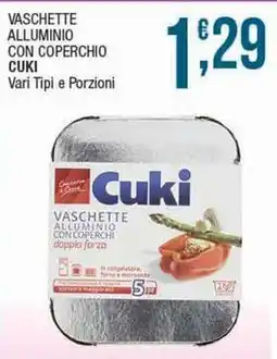 Sidis Vaschette alluminio con coperchio CUKI offerta