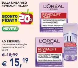 Esselunga Sulla linea viso revitalift filler offerta