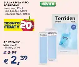 Esselunga Sulla linea viso TORRIDEN offerta