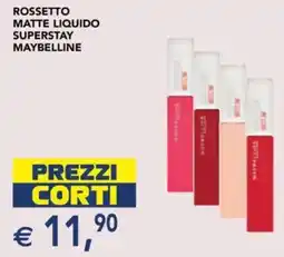 Esselunga Rossetto matte liquido superstay MAYBELLINE offerta