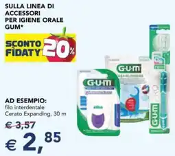 Esselunga Sulla linea di accessori per igiene orale GUM offerta