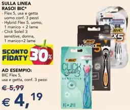 Esselunga Sulla linea rasoi BIC offerta